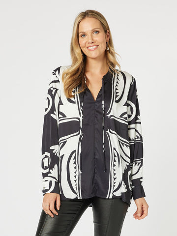 Chic Print Top - Black - RC & Co