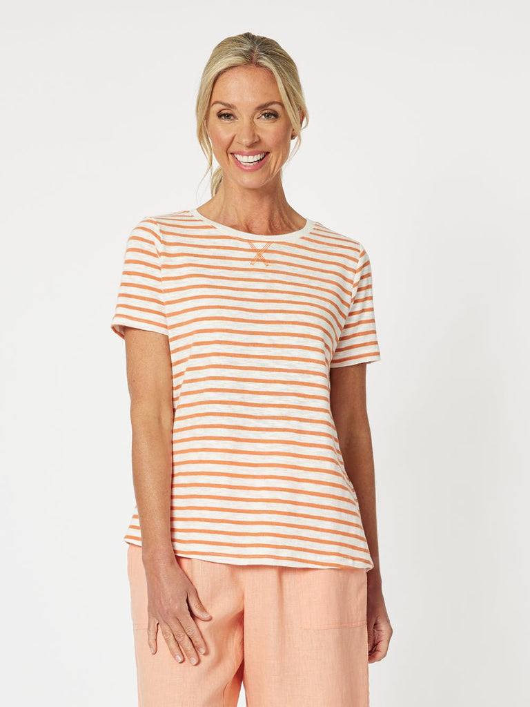 Classic Stripe Tee - Mandarine - RC & Co