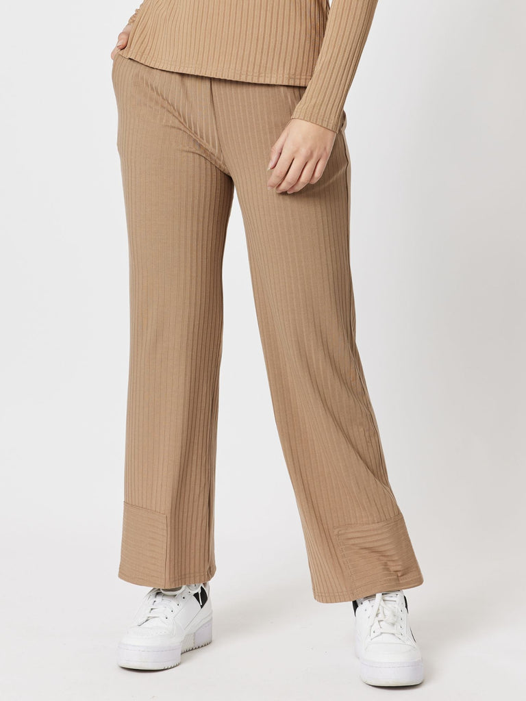 Courtney Ribbed Pant - Toffee - RC & Co