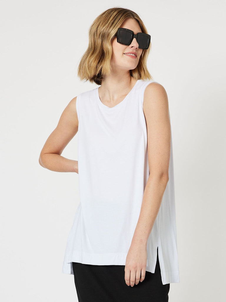 Cruise Jersey Tank Top - White - RC & Co