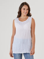 Crushed Layering Cami - White