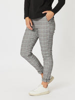 Crystal Check Jogger Pant - Silver