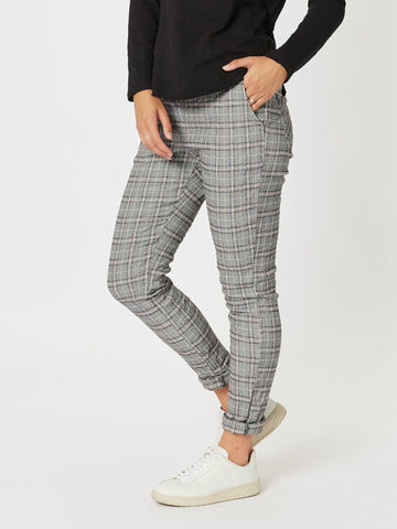 Crystal Check Jogger Pant - Silver - RC & Co