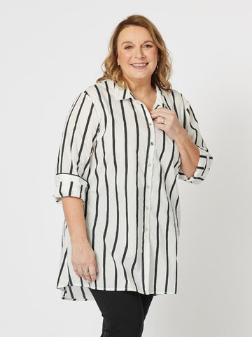 Dana Stripe Shirt - Black/White - RC & Co