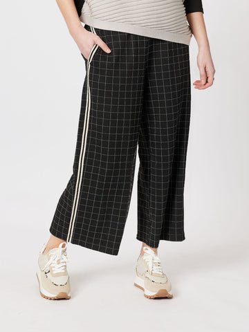 Derby Check Wide Leg Pant - Black - RC & Co