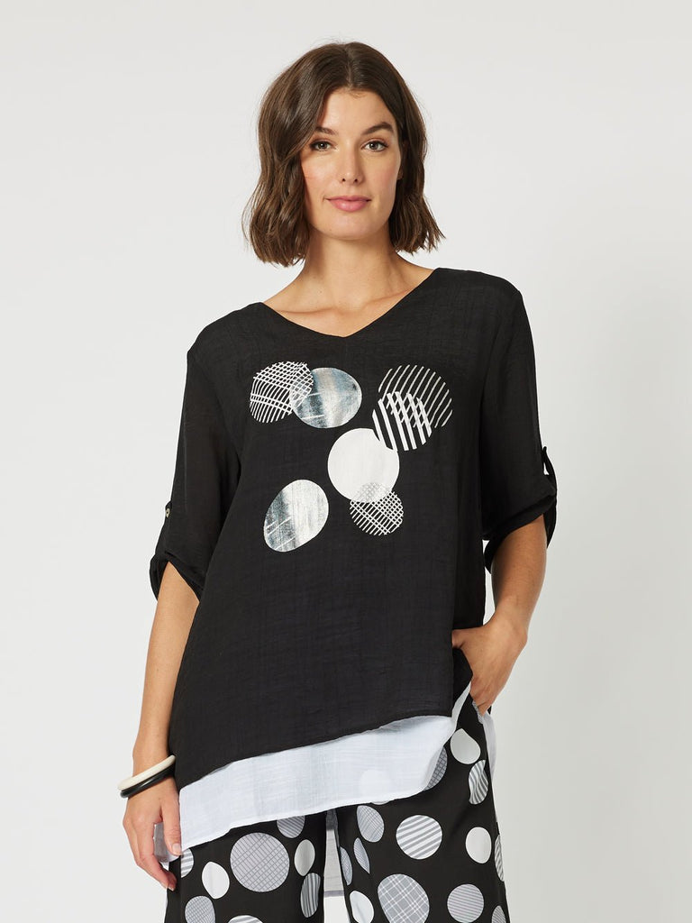 Eclipse Layered Top - Black - RC & Co