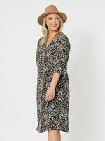 Ella Animal Print Dress - Toffee