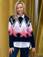 Fleur Star Knit - Navy