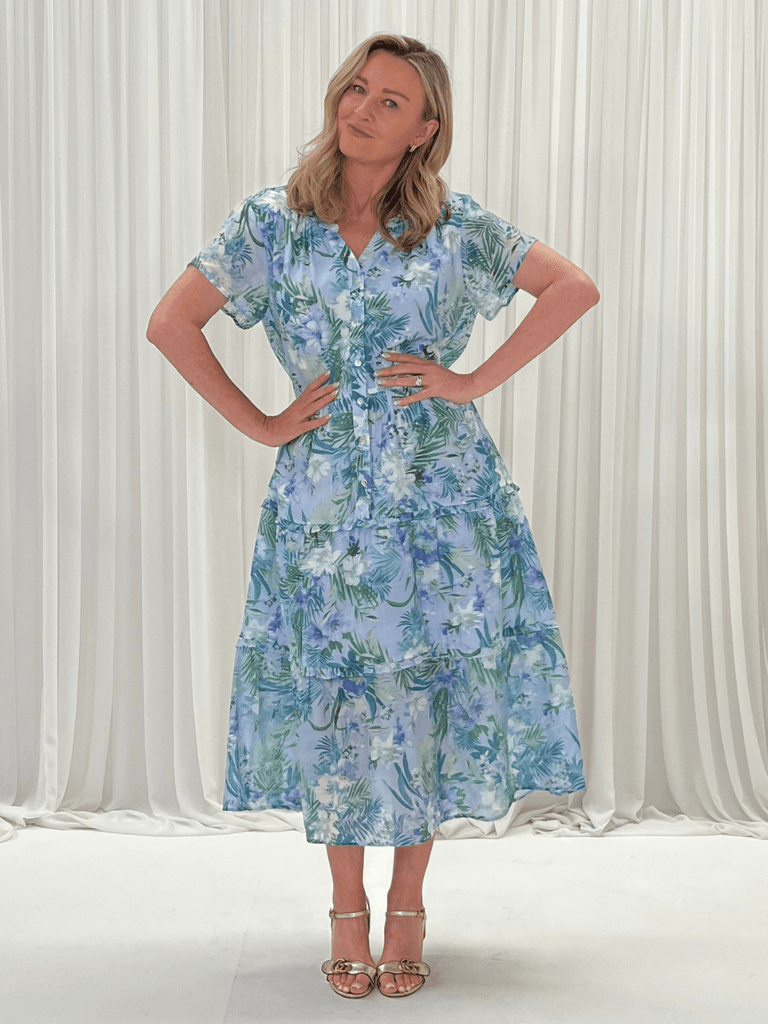 Hamptons Floral Dress - Mint - RC & Co