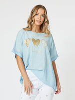 Hearts Tee - Blue