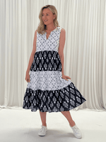 Houston Cotton Dress - Navy