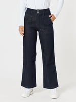 Hudson High Rise Wide Leg Jean - Dark Denim