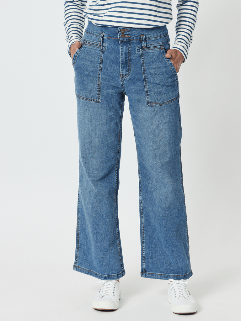 Hudson High Rise Wide Leg Jean - Denim - RC & Co