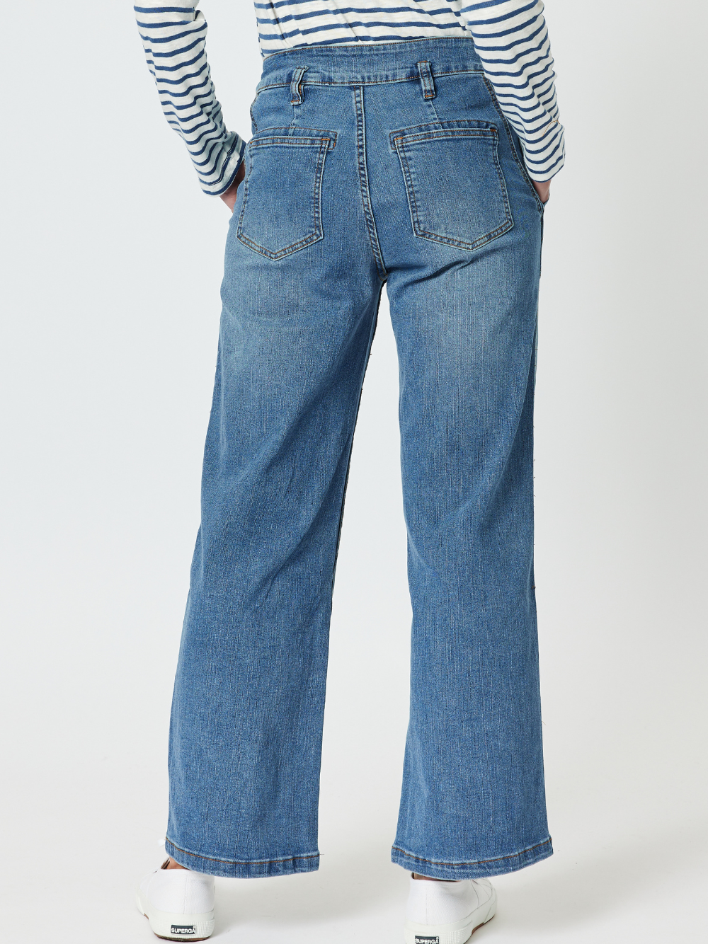 Hudson High Rise Wide Leg Jean - Denim