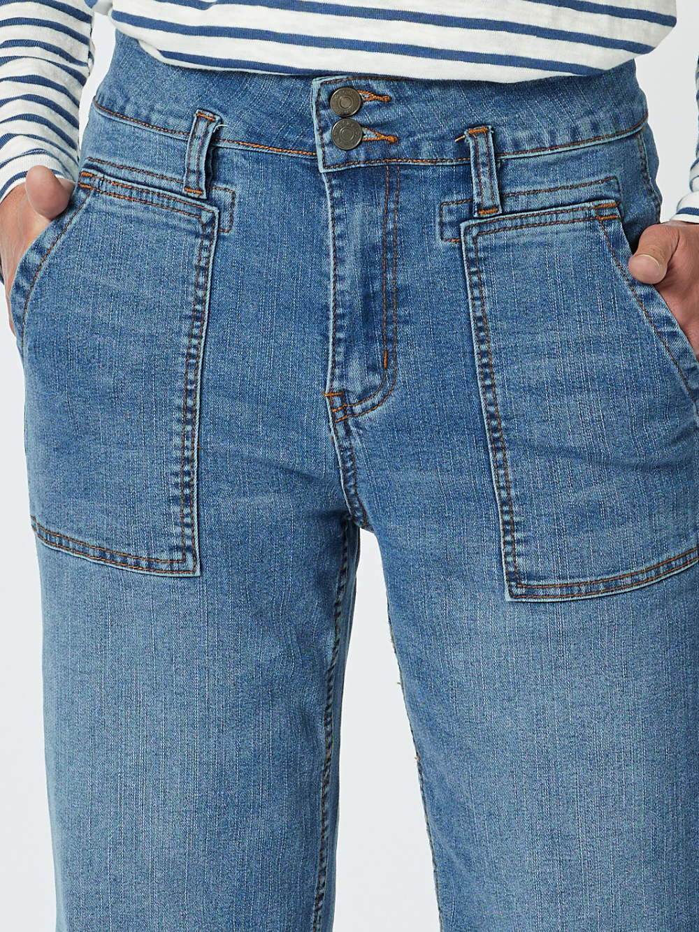 Hudson High Rise Wide Leg Jean - Denim