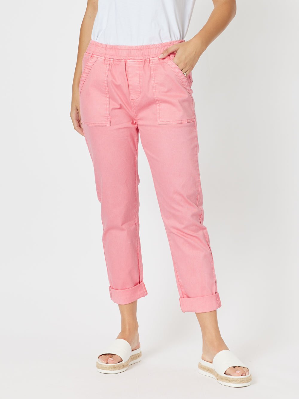 Isabella Cotton Pant - Pink - RC & Co