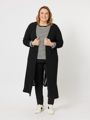 Juli Longline Cardigan - Black - RC & Co