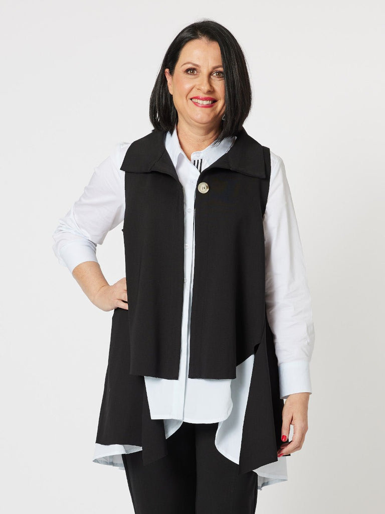 Kimmy Ponte Vest - Black - RC & Co