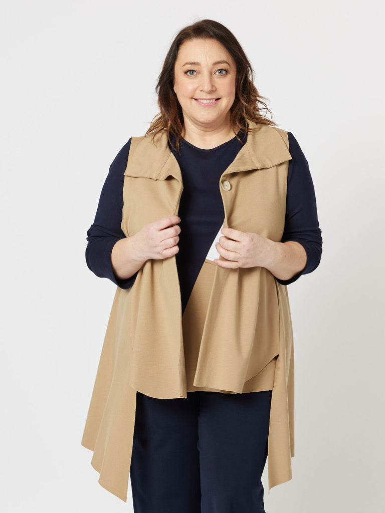 Kimmy Ponte Vest - Caramel - RC & Co