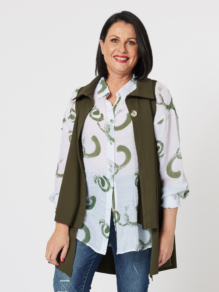 Kimmy Ponte Vest - Khaki - RC & Co