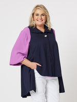 Kimmy Ponte Vest - Navy