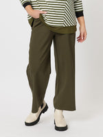 Kimmy Ponte Wide Leg Pant - Khaki