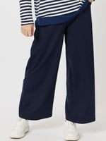 Kimmy Ponte Wide Leg Pant - Navy