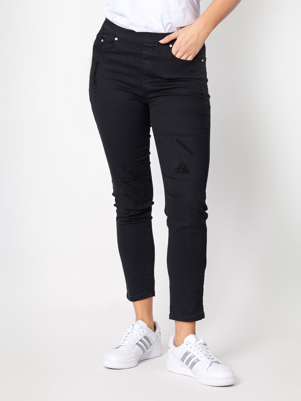 LA Stretch Pull On Jean - Black - RC & Co