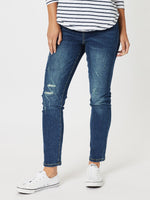 LA Stretch Pull On Jean - Dark Denim