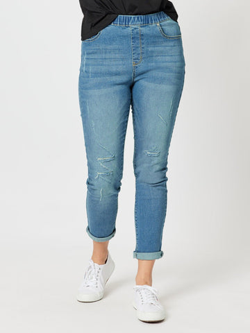 LA Stretch Pull On Jean - Denim - RC & Co