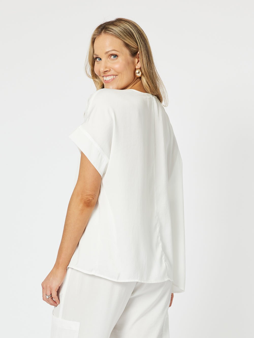 Louvre Luxe Top - White - RC & Co