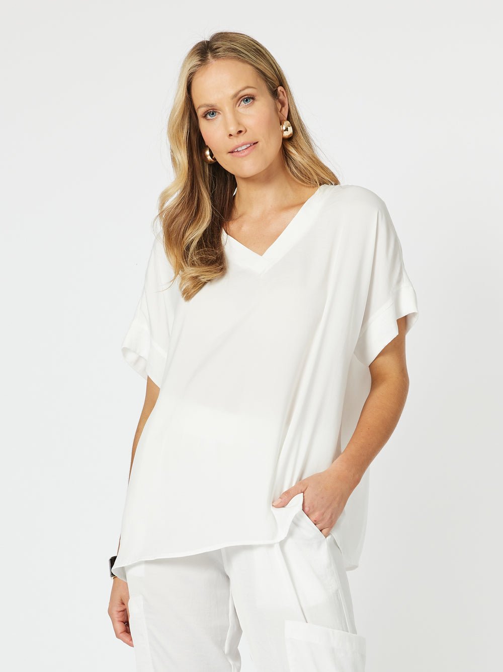 Louvre Luxe Top - White - RC & Co