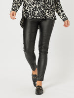 Luna Faux Leather Pant - Black