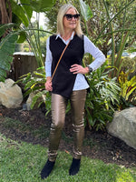 Luna Faux Leather Pant - Bronze