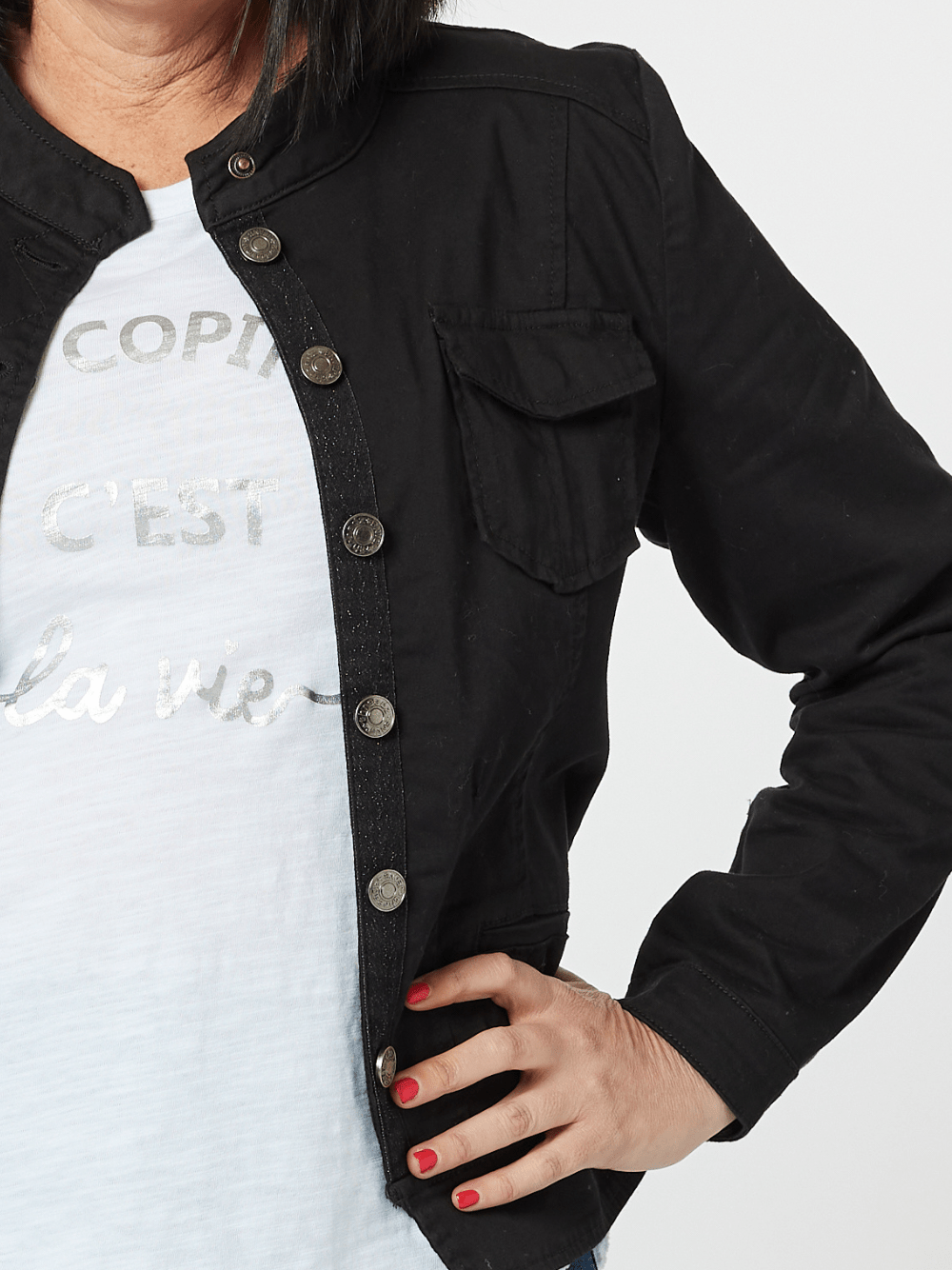 Maggie Denim Jacket - Black - RC & Co