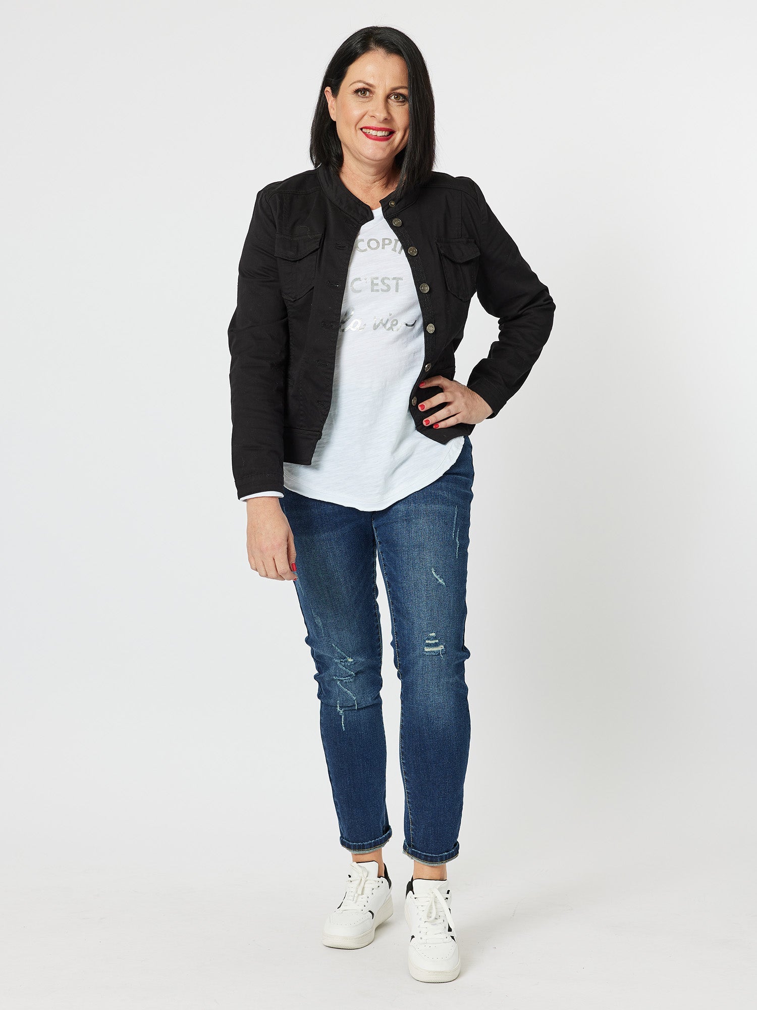 Maggie Denim Jacket - Black - RC & Co