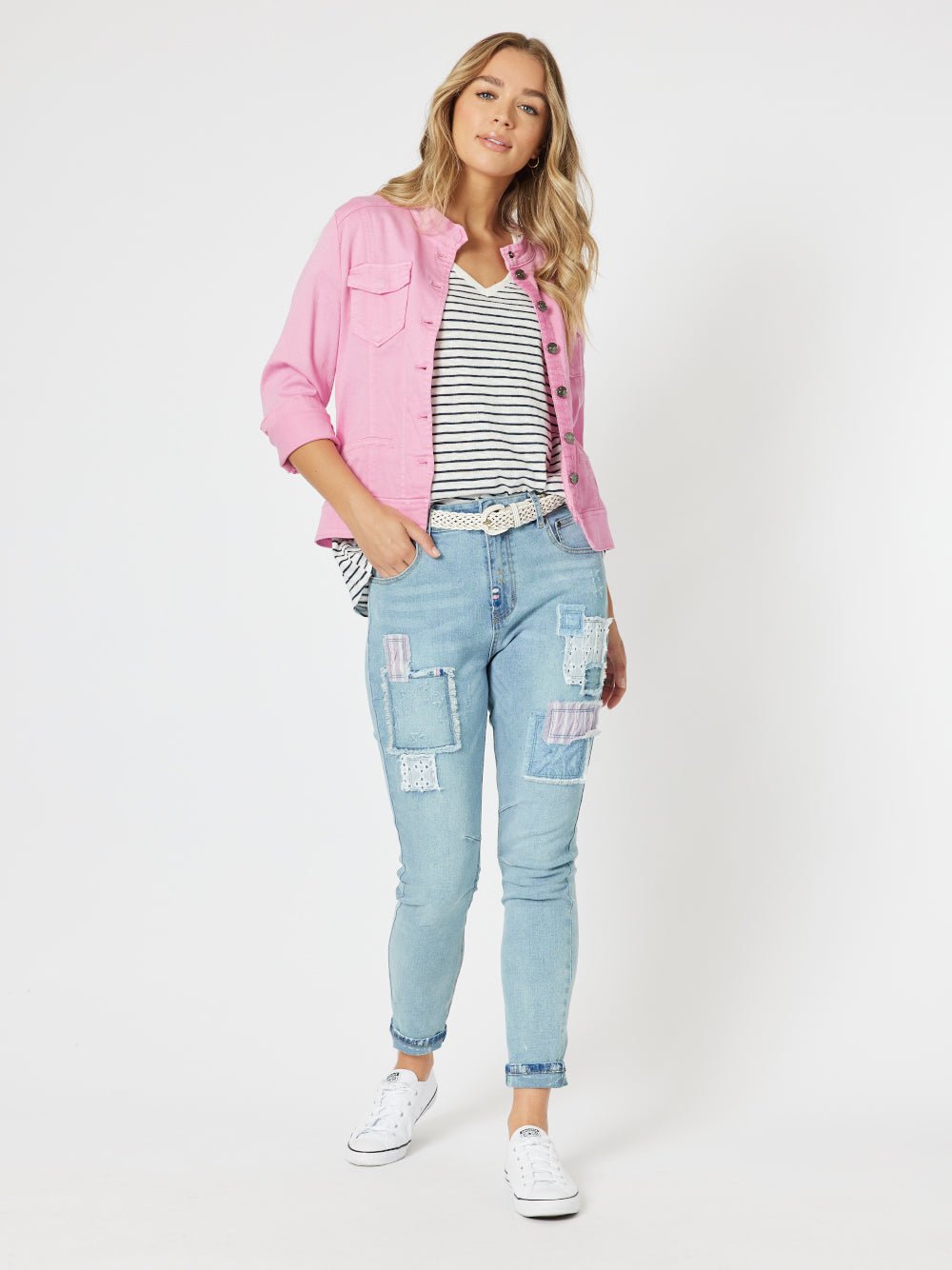 Maggie Denim Jacket - Flamingo - RC & Co