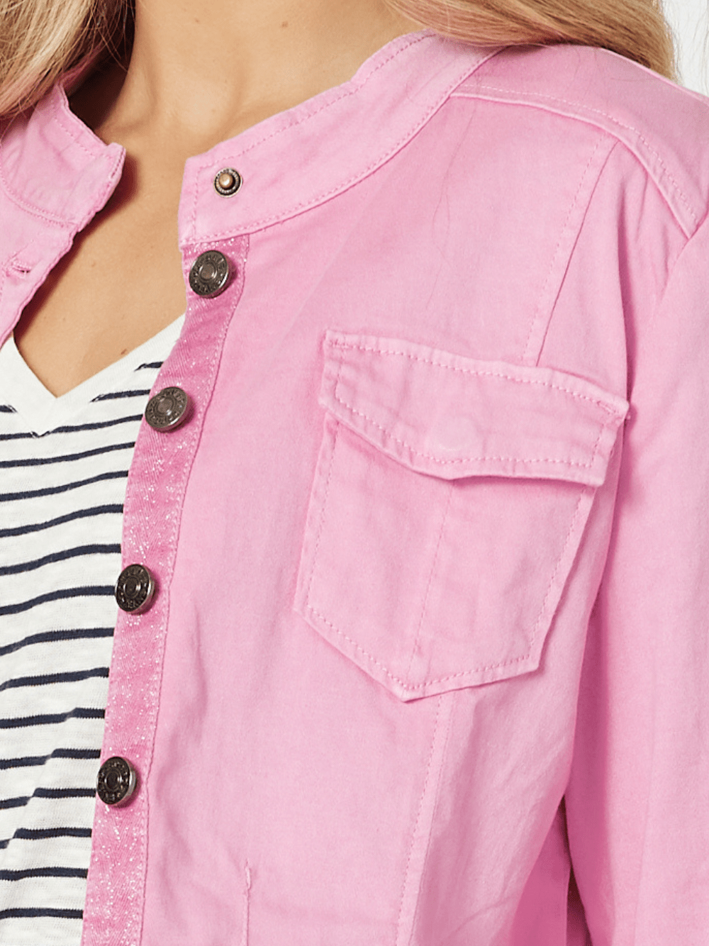 Maggie Denim Jacket - Flamingo - RC & Co