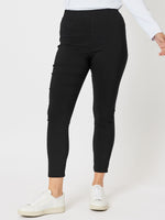 Mechanical Stretch Slim Leg Pull On Pant - Black