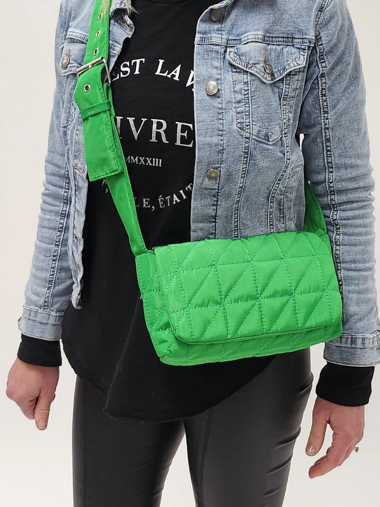 Mimi Crossbody Puffer Bag - Green - RC & Co