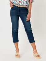 Miracle High Rise Cropped Jean - Dark Denim