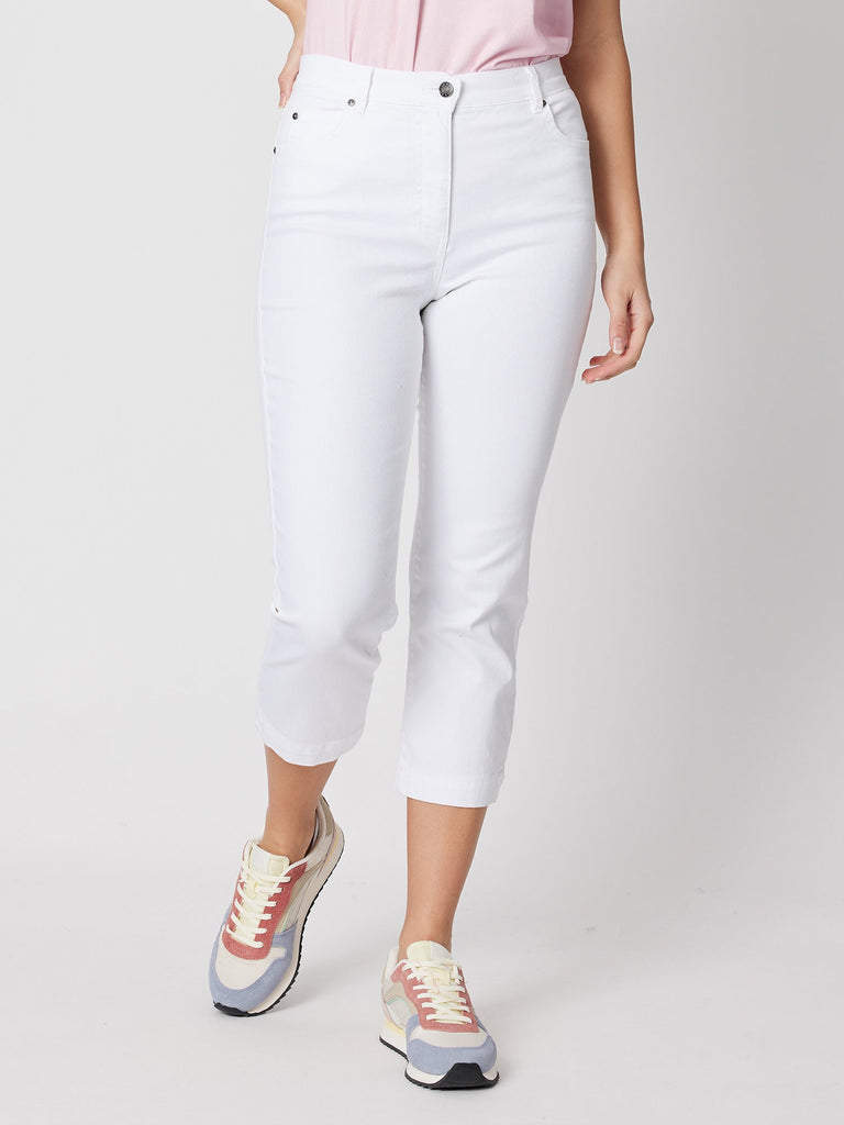 Miracle High Rise Cropped Jean - White - RC & Co