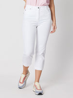 Miracle High Rise Cropped Jean - White