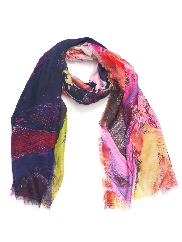 Palette Printed Scarf - Blue - RC & Co