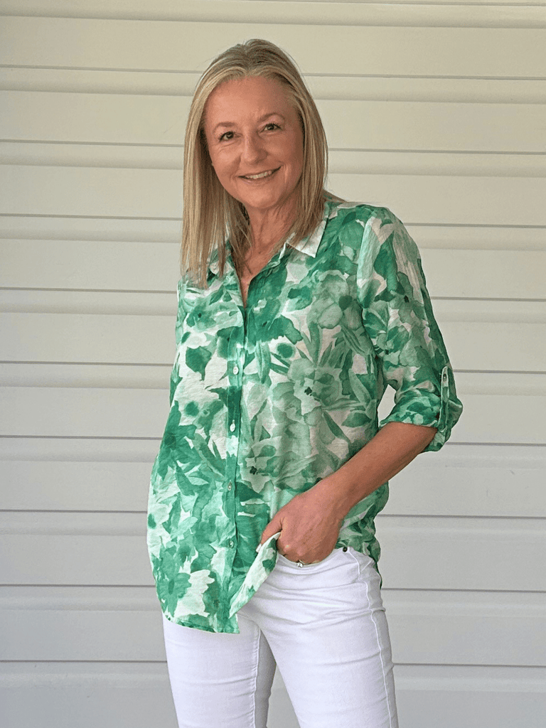 Palm Springs Printed Shirt - Green - RC & Co