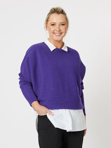 Phoebe Batwing Knit - Amethyst - RC & Co