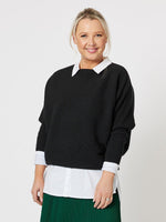 Phoebe Batwing Knit - Black