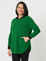 Pia Button Back Knit - Emerald