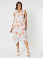 Portofino Spot Print Dress - Melon