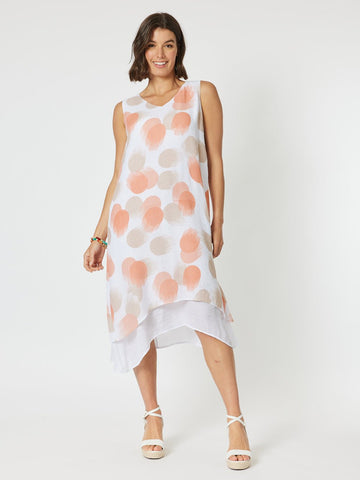 Portofino Spot Dress - Melon - RC & Co